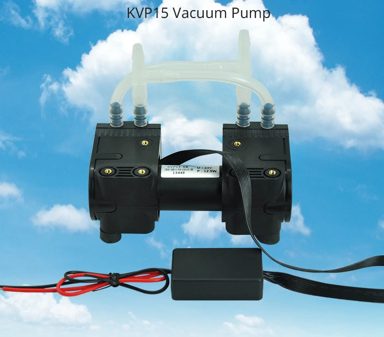 Kamoer KVP15 24V микро мембранный вакуумный/воздушный насос с бесщеточным двигателем постоянного тока и двойной головкой