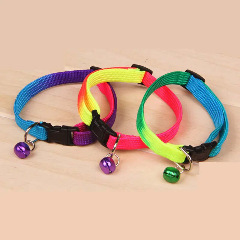 Led Pet Dog Collars Cat Bell Collar Adjustable Leash Harness For Small