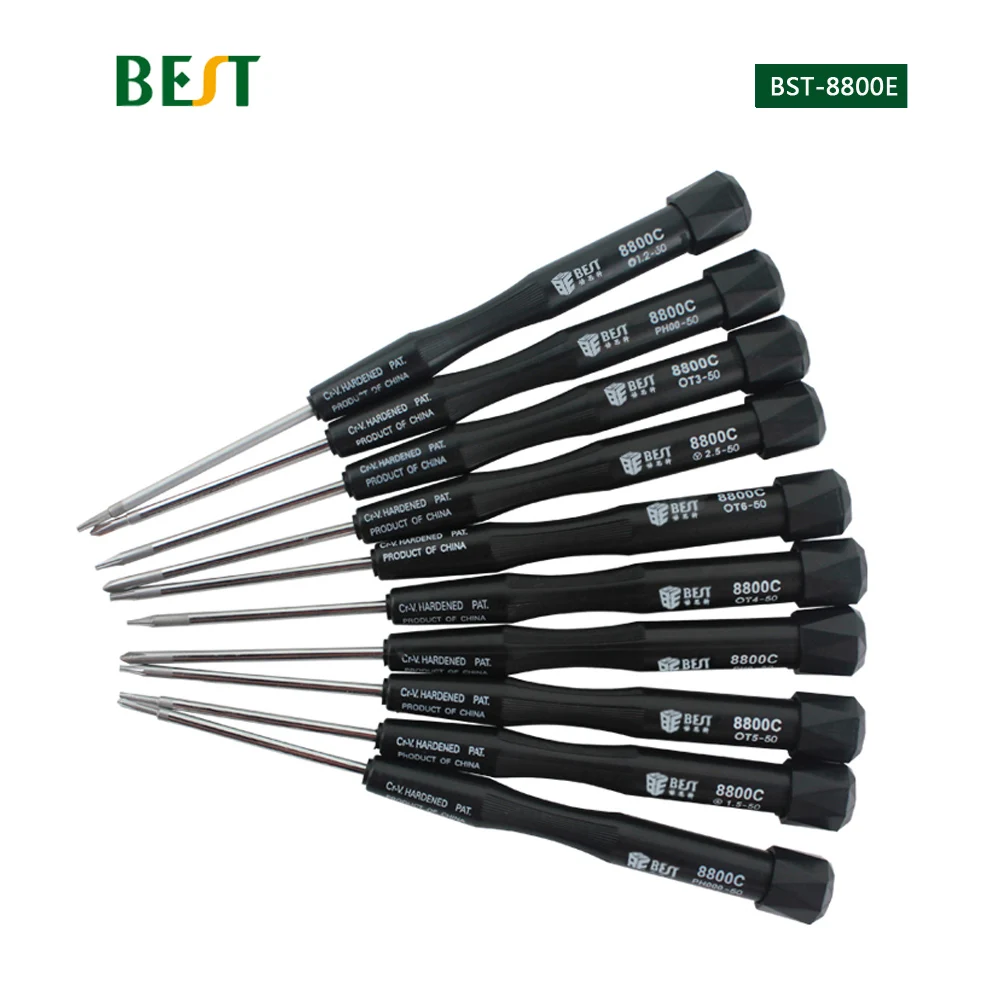 

BST-8800E 10 in 1 Star Shape 1.2mm Pentalobe Precision Disassemble Screwdriver Opening Repair Tool Kits Set For Macbook iPhone