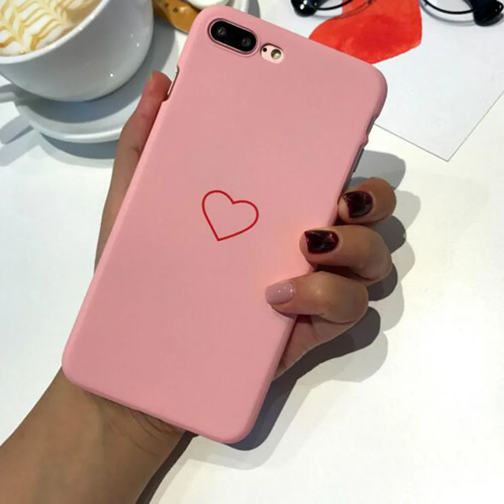 Lovers Heart Phone Case For iphone 7 Case For iphone 6 S 6S 8Plus 7Plus X XS Max Xr 5 5s Se Hard Cover Black Pink Couple Coque Lovers Heart Phone Case For iphone 7 Case For iphone 6 S 6S 8Plus 7Plus X XS Max Xr 5 5s Se Hard Cover Black Pink Couple Coque