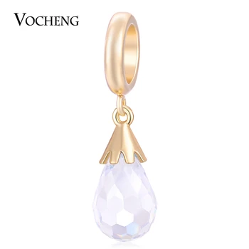 

10pcs/lot Endless Charms Drop CZ Stone Fit Sheepskin Bracelet Brass Material VC-309*10