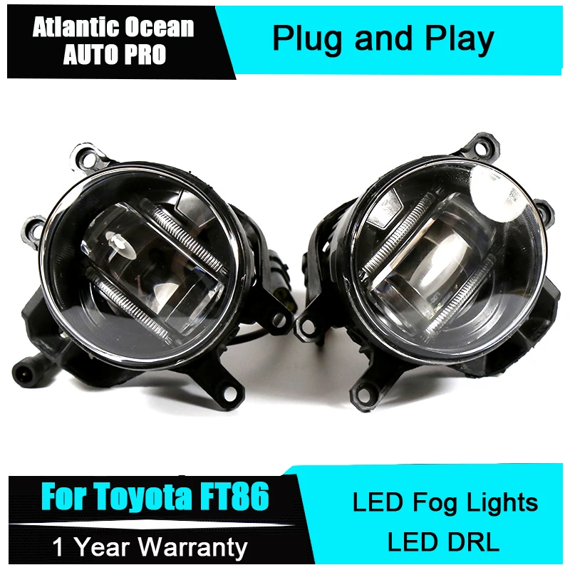 

Auto Pro Car Styling LED fog lamps For Totoya FT86 led DRL with lens 2010-2014 For Toyota FT86 LED fog lights+led DRL parking