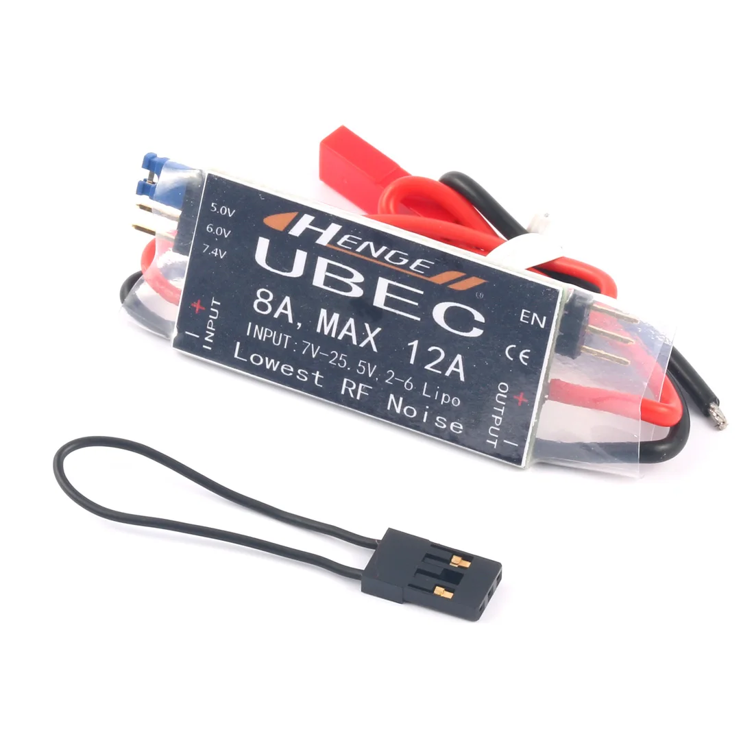 

HENGE 8A UBEC 8A Max 12A Inport 7V-25.5V 2-6S Lipo 6-16 cell Ni-Mh Input Switch Model BEC For RC Airplane Helicopter Models