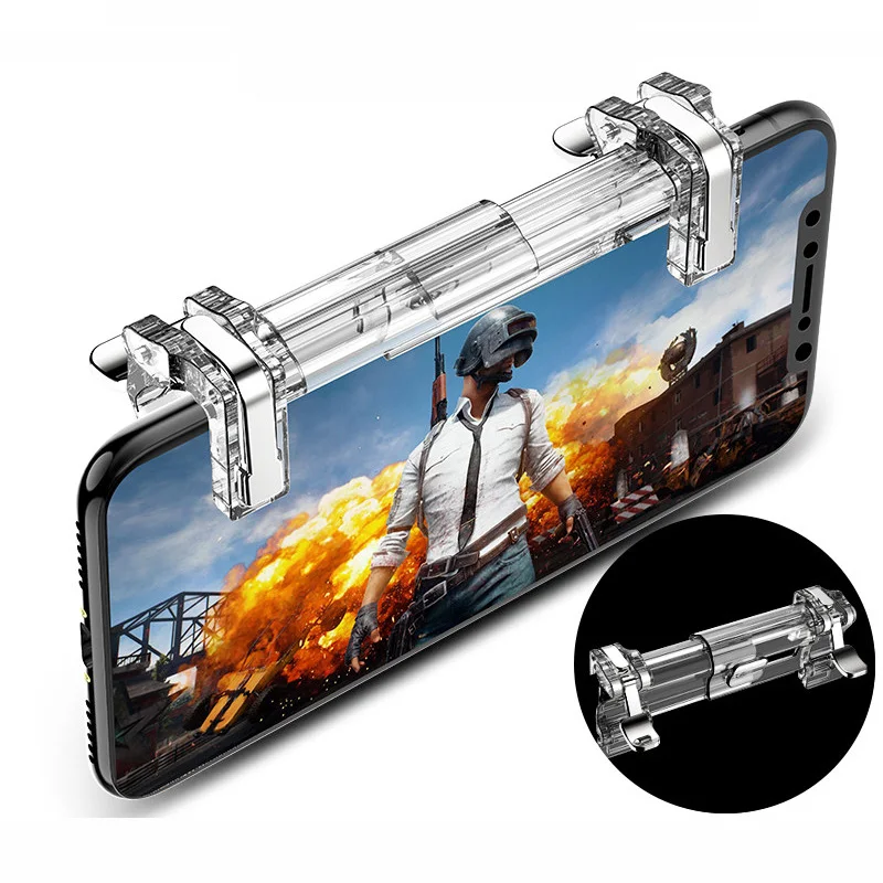 Goedkoop Metalen PUBG Mobiele Trigger Controle Mobiele Telefoon Gamepad Controller Fire L1R1 Gaming Shooter voor Iphone Xiaomi Gamepad Joystick
