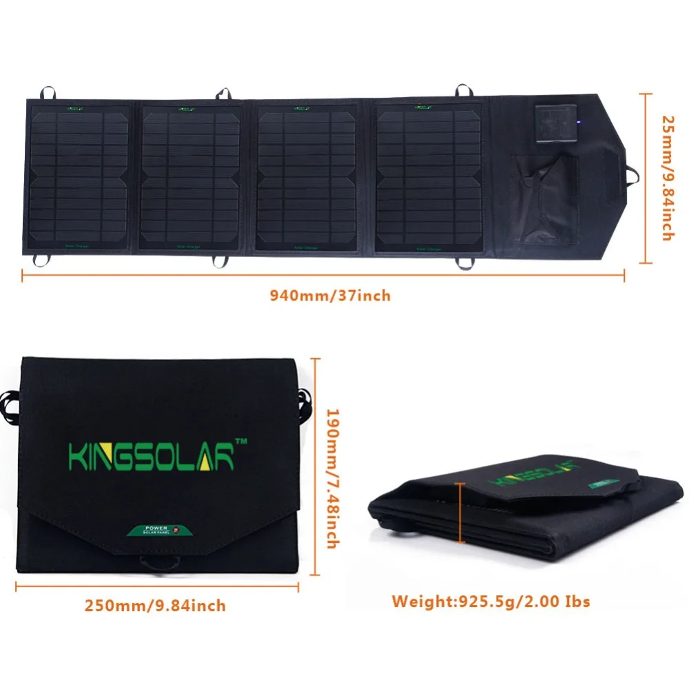 26 W 5,5 V Портативный складной Панели солнечные Зарядное устройство кемпинг Солнечный Мощность для телефонов, MP4 Камера USB Батарея зарядные устройства