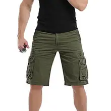 Мужские повседневные однотонные на открытом воздухе карманные пляжные рабочие брюки карго камуфляж 5 цветов плюс размер 18JUNE21