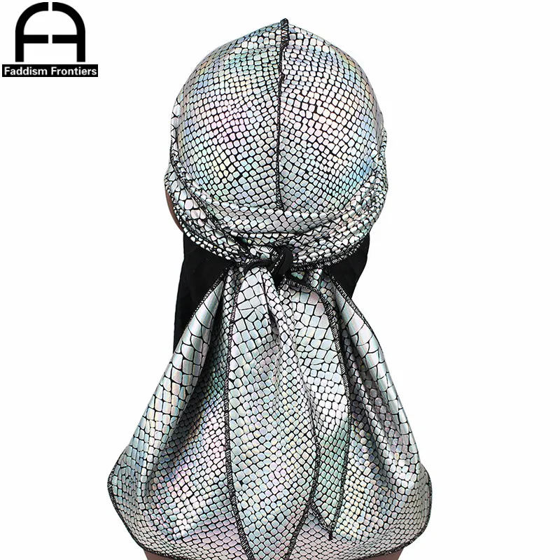 Мужская Светоотражающая шапка унисекс со змеиным принтом Durag блестящая цветная