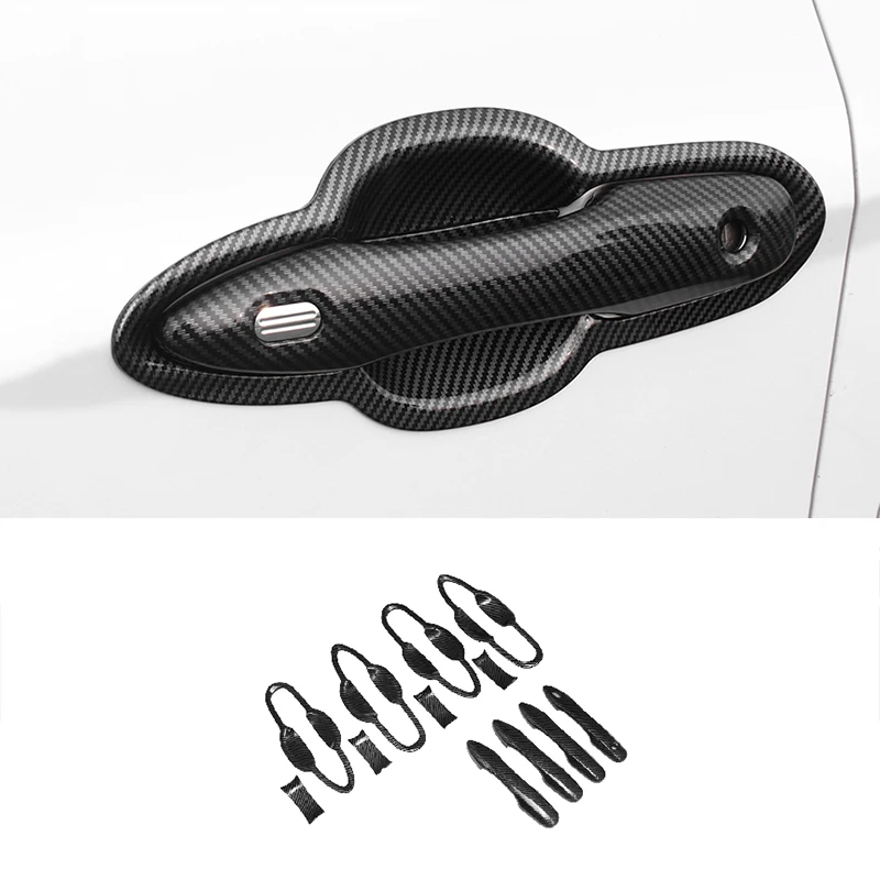 QHCP 4Pcs//Set Car Exterior Door Handle Bowl Cover Trim Frame Decor Stickers Exterior Accessories Small