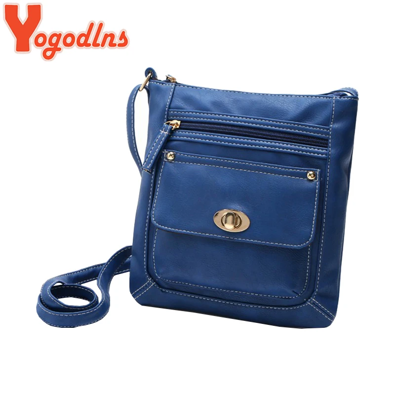 Yogodlns 2019 المرأة حقيبة يد حقيبة ساعي من الجلد المصقول لصق تطعيم خمر سيدة الكتف Crossbody أكياس bolsas femininas بولسا
