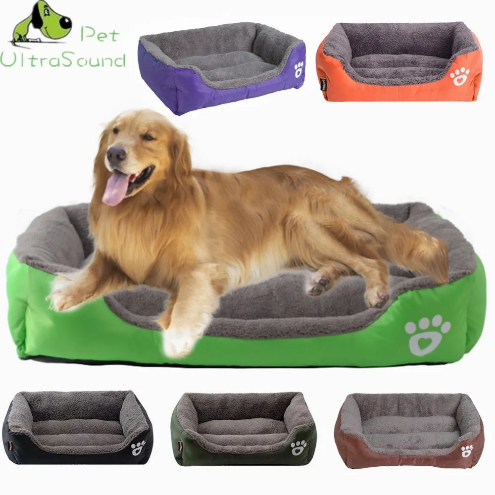 

S-3XL 10 Colors Paw Pet Sofa Dog Beds Waterproof Bottom Soft Fleece Warm Cat Bed House Petshop Dropshipping cama perro