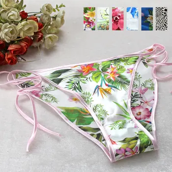 

100% Silk Female Adjustable Lace Underwear Silk Underwear Briefs
