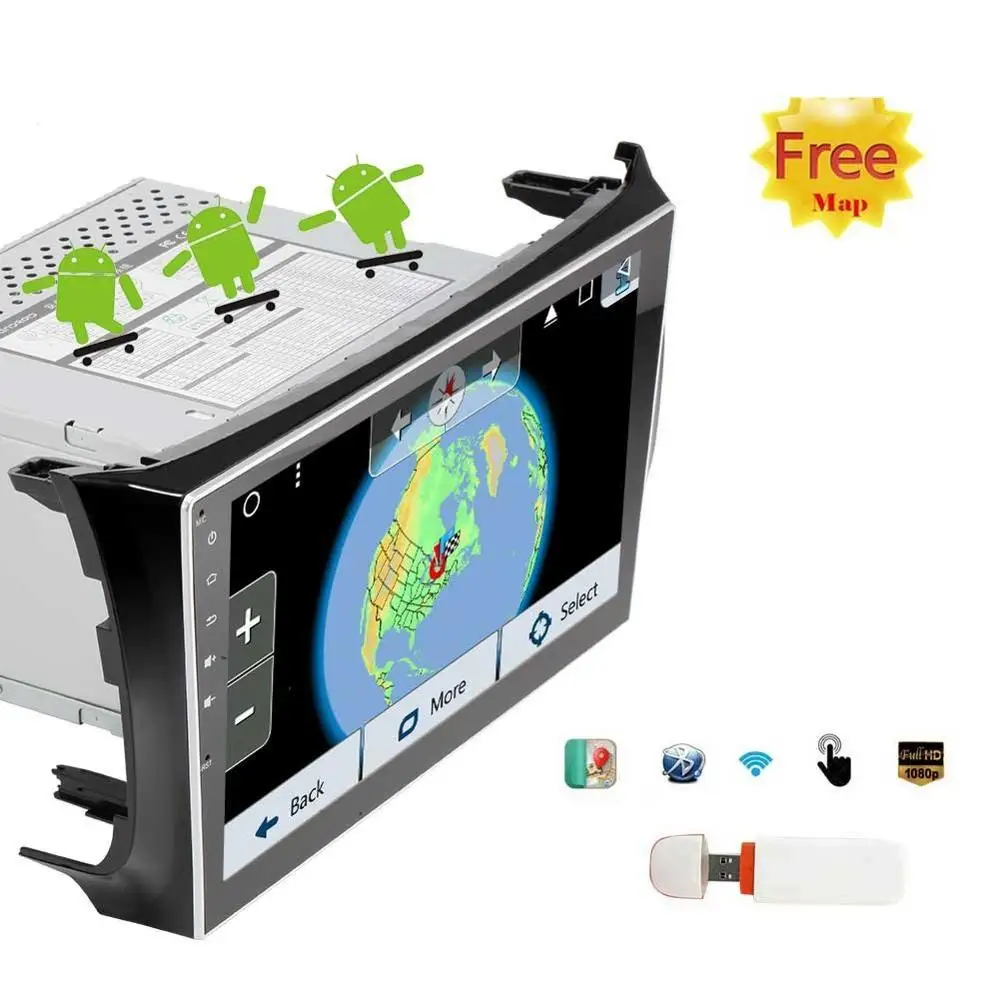 

10.1 Android7.1 Quad Core Car Stereo for Nissan Headunit GPS Navigation Bluetooth Wifi AM/FM Radio No DVD Player free 3G Dongle!