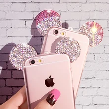 Cases For iPhone 7 Plus 6 6S Plus SE 5 5S HIgh Quality Rhinestone 3D Mickey
