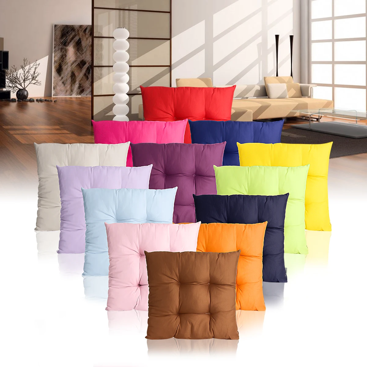 

13 Color Soft Comfortable Home Office Patio Chair Sofa Cushion Pillow 40x40cm Seat Dog Pads Garden Outdoor Furniture Decor