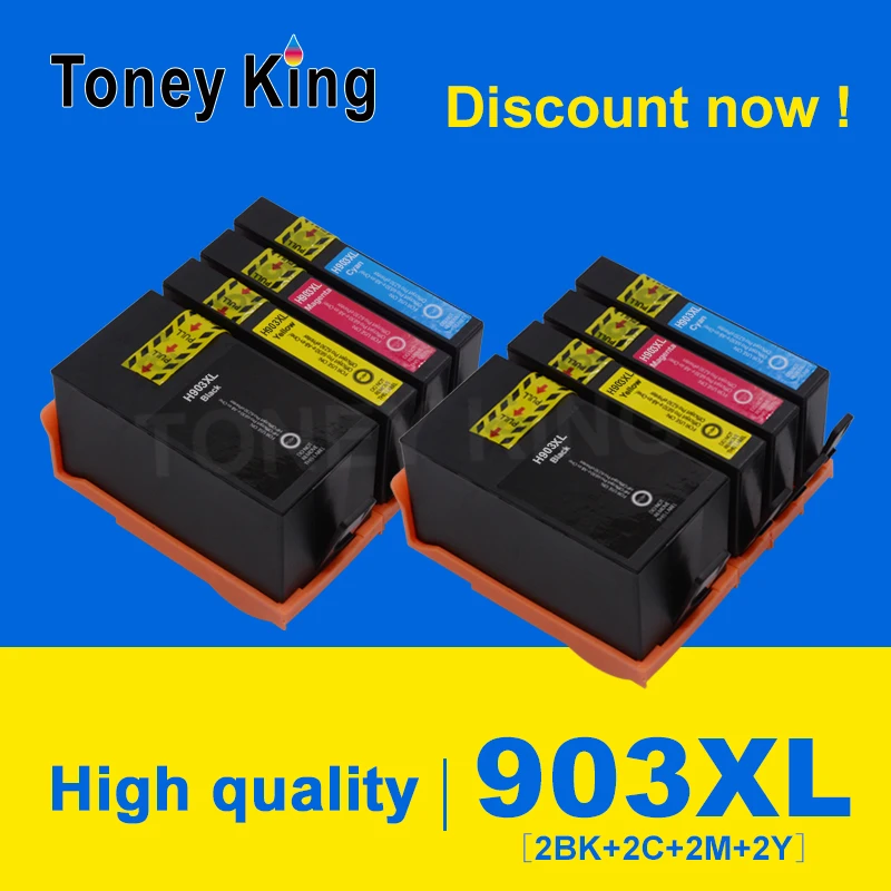 Совместимые чернила Toney King для HP 903 903XL 907XL чернильный картридж принтера OfficeJet Pro 6950