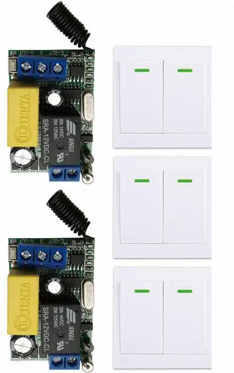 

Mini Size 220V 1CH 1CH 10A Wireless Remote Control Switch Relay Receiver +86 Wall Panel Remote Transmitter ,315/433.92 MHZ