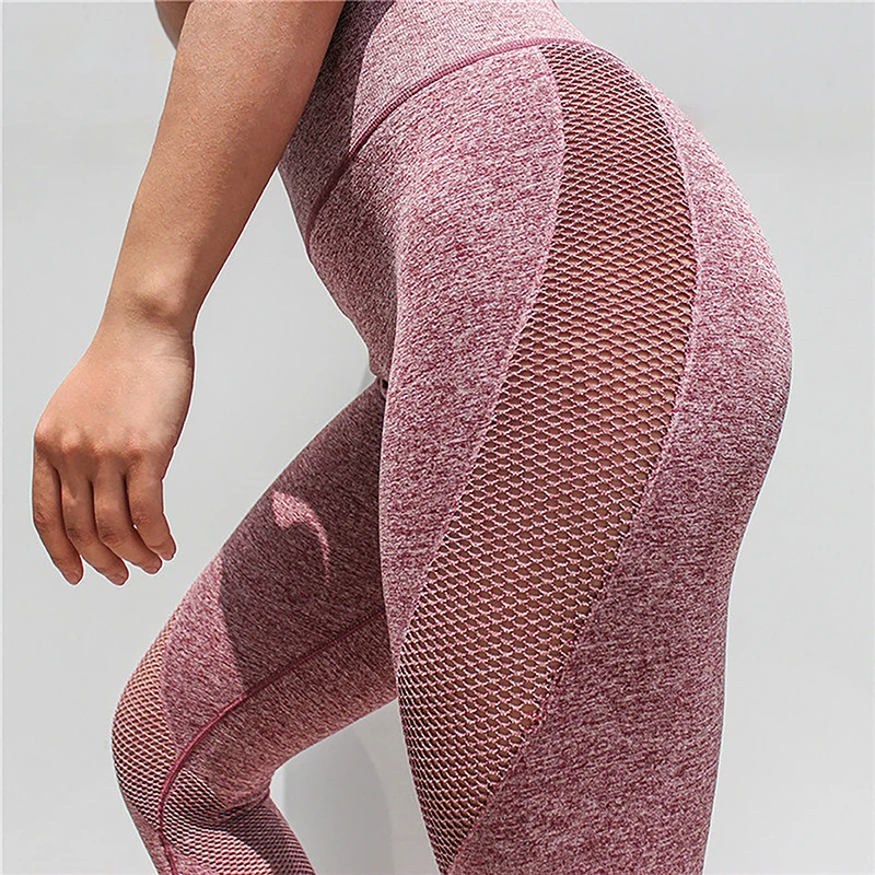 New Seamless Mesh Running Sport Tights Women Mention Hip Gym Yoga Capri Pants Tummy Control Fitness Athletic Leggings New Seamless Mesh Running Sport Tights Women Mention Hip Gym Yoga Capri Pants Tummy Control Fitness Athletic Leggings