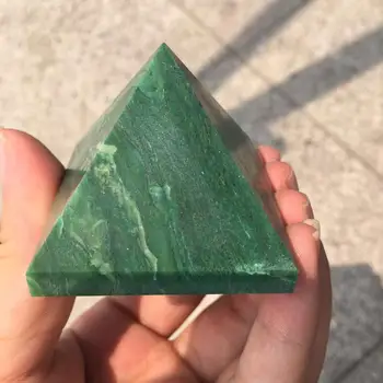

New arrival! African green jade pyramid natural gemstone pyramid polished quartz crystals pyramid healing for home decoration