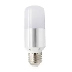 Светодиодная лампа E27 E14 мощность 5 Вт широкое давление Ac85-265v-silver корпус серебристый корпус Светодиодная свеча bulb освещение люстр