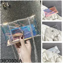 Новая женская прозрачная сумка, модные гелевые сумки, сумка-тоут с цепочкой, сумка на плечо, маленькие сумки через плечо для дам, сумки-мессенджеры