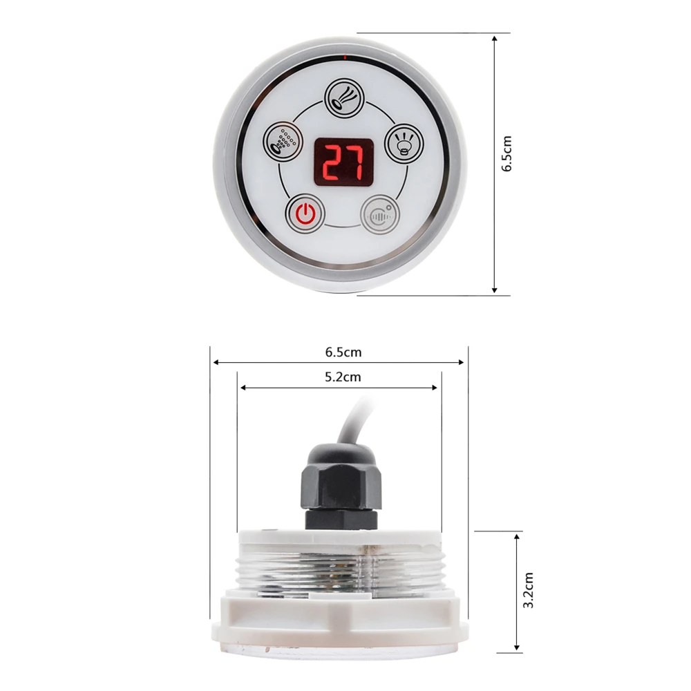 Painel de controle digital redondo da c.a. 110 v/220 v com tela lcd ce certificado spa combinação massagem água banheira controlador kits-3
