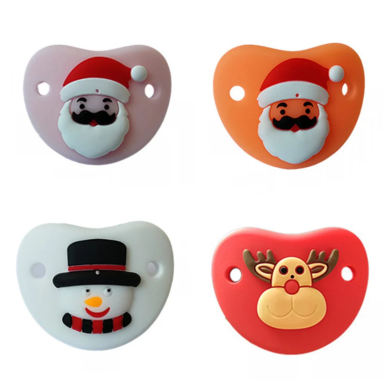 

Big Baby Adult Pacifier Silicone Pacifier Nipple Sucking Christmas Gift Santa Snowman Christmas Pacifier