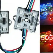 20 штук/Коллона прибор приемно-4 шт. 5050 SMD RGB led свет светодиодный пиксельный модульный водонепроницаемый LPD6803 IC DC12V