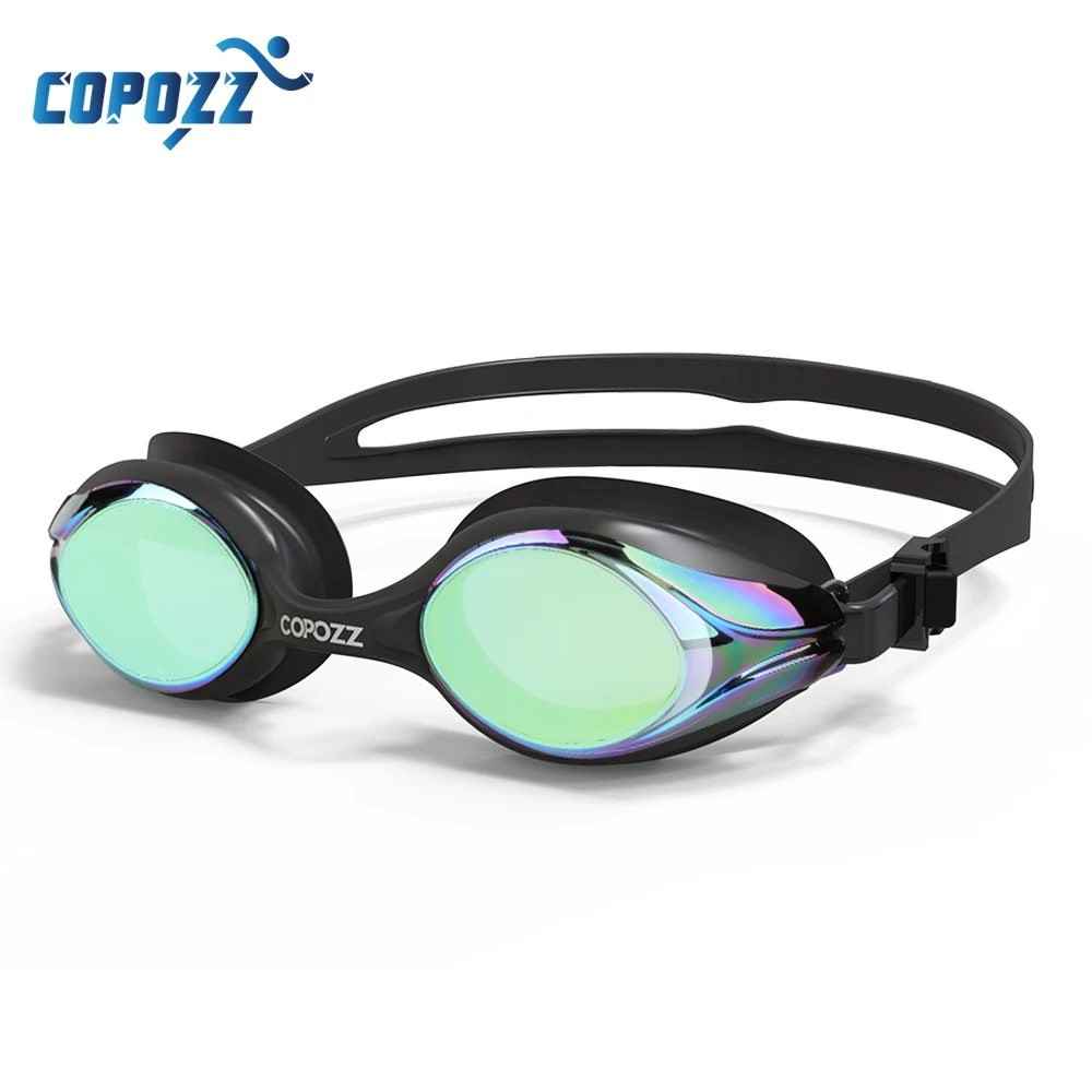 COPOZZ المهنية للماء نظارات الوقاية للسباحة الكبار مزدوجة مكافحة الضباب المياه السباحة نظارات الرجال النساء نظارات السباحة حملق مع حالة