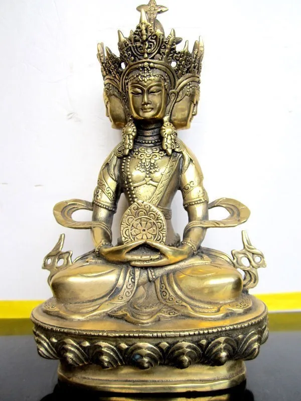 00869 Buddhist bronze VAIROCANA, Herr der Mitte buddha statueC1017 ...