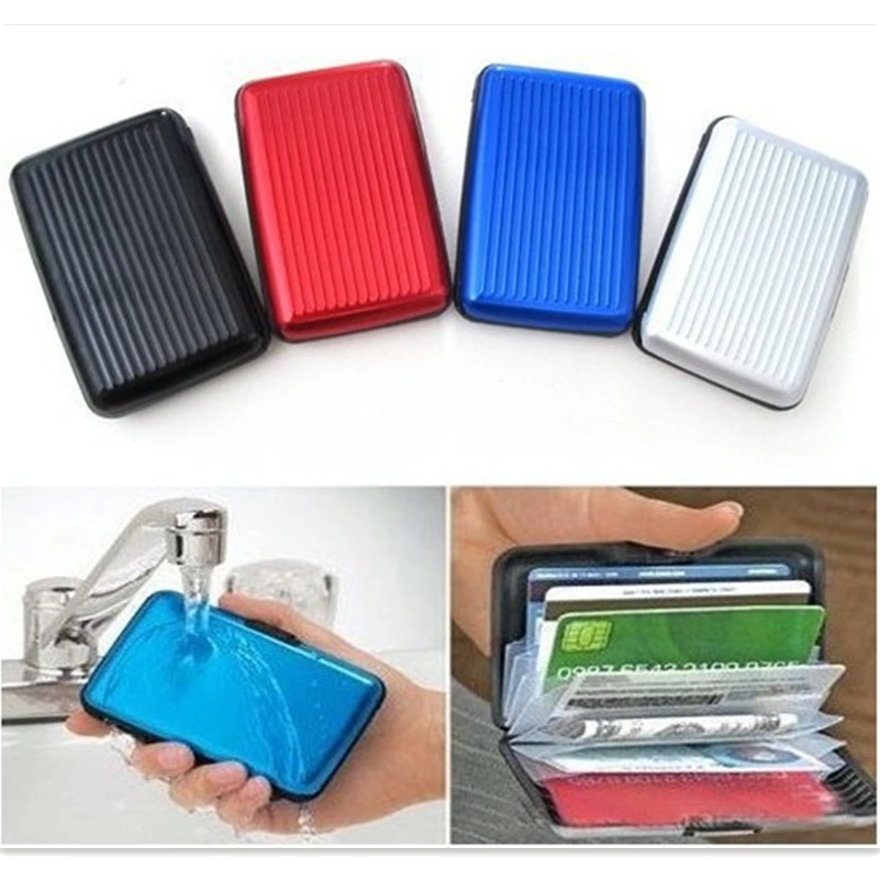 

Card Box For Aluminum Surface Aluminum Alloy Credit Card Package Waterproof Antimagnetic Bank Card Box Card Case ID Holder