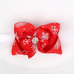 Рождество ребенок лук повязка на голову с перьями снег цветок обувь для девочек аксессуары волос головные уборы Прямая поставка