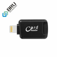 card reader BRU Portable Tf Card Reader For Iphone Ipad Ipod New Mini Lightning Cardreader External Micro Tf Memory For Ios 8 And Above (1)