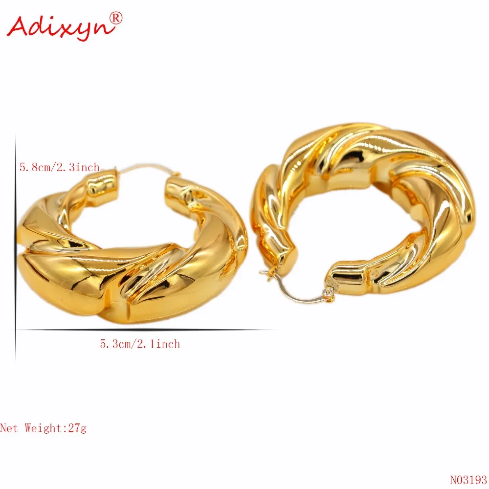 Adixyn Европейский стиль розовое золото цвет покрытием серьги-кольца для женщин рождественское благодарение подарки N03192