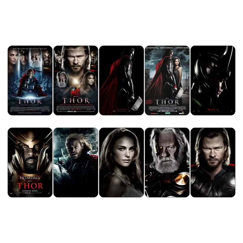 

Marvel Hero Movie Collectible Sticker Card Thor Mini Poster Bullet Journal Diary Decor Stickers Collectibles