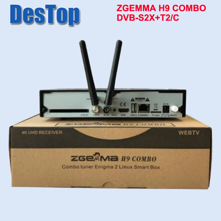 Европейский Лидер продаж 4K UHD ZGEMMA H9 комбо Linux OS 2* WiFi внутренний 1* Ci Plus DVB-S2X+ T2/C Двойные тюнеры