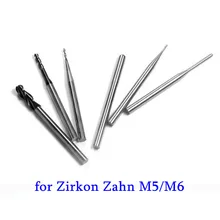 3 шт. стоматологические CAD CAM керамические фрезерные буры из карбида без покрытия стоматологический Цирконий фрезерные боры для Zirkonzahn CAD/CAM M3/M5