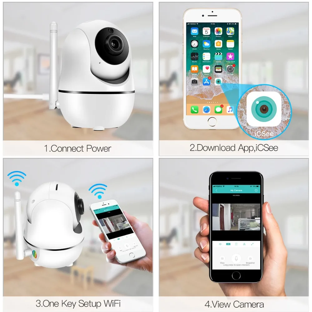 GADINAN 1080 P Смарт Wi Fi ip камера аудио безопасности CCTV домашняя сигнализация слот для sd
