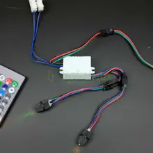 Мини-волоконно-оптический светильник источник 1 Вт RGB светодиодный светильник двигатель 12 В для автомобиля оптоволоконный светильник украшение ночной Светильник ИК-пульт дистанционного управления 6 мм