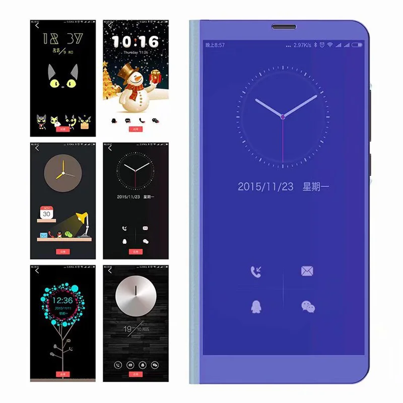 Чехол для смартфона OPPO F7 кожаный жесткий чехол с откидной крышкой и зеркальным