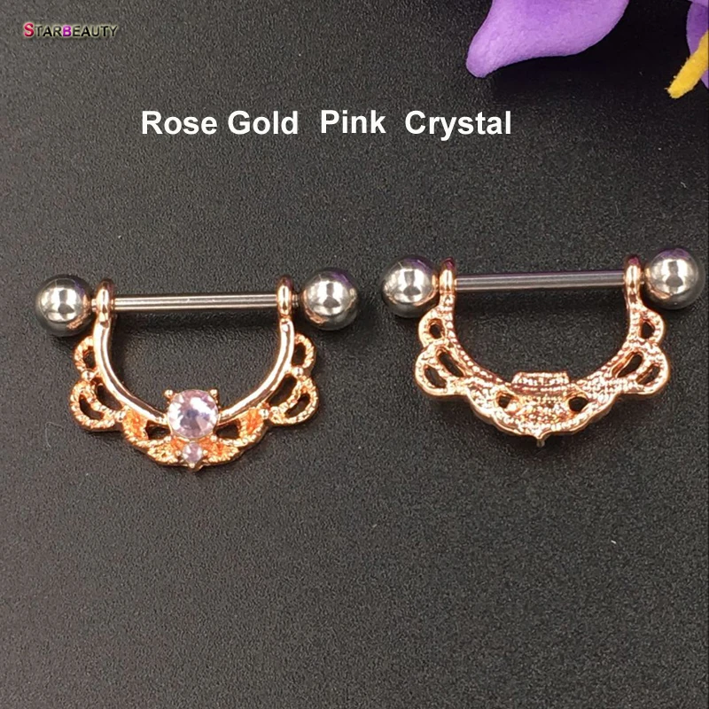 Rose Gold Pink Crystal