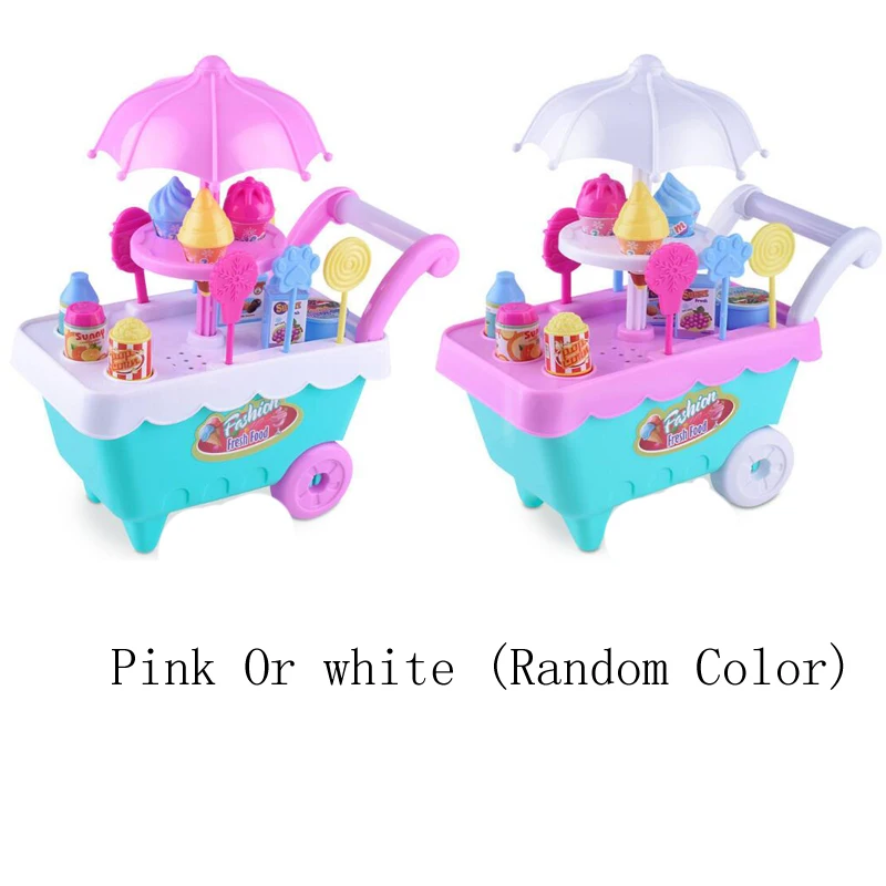 Children Toy Ice Cream Cart Play Set Kids Pretend Play Food Educate Puzzle Toy S 
