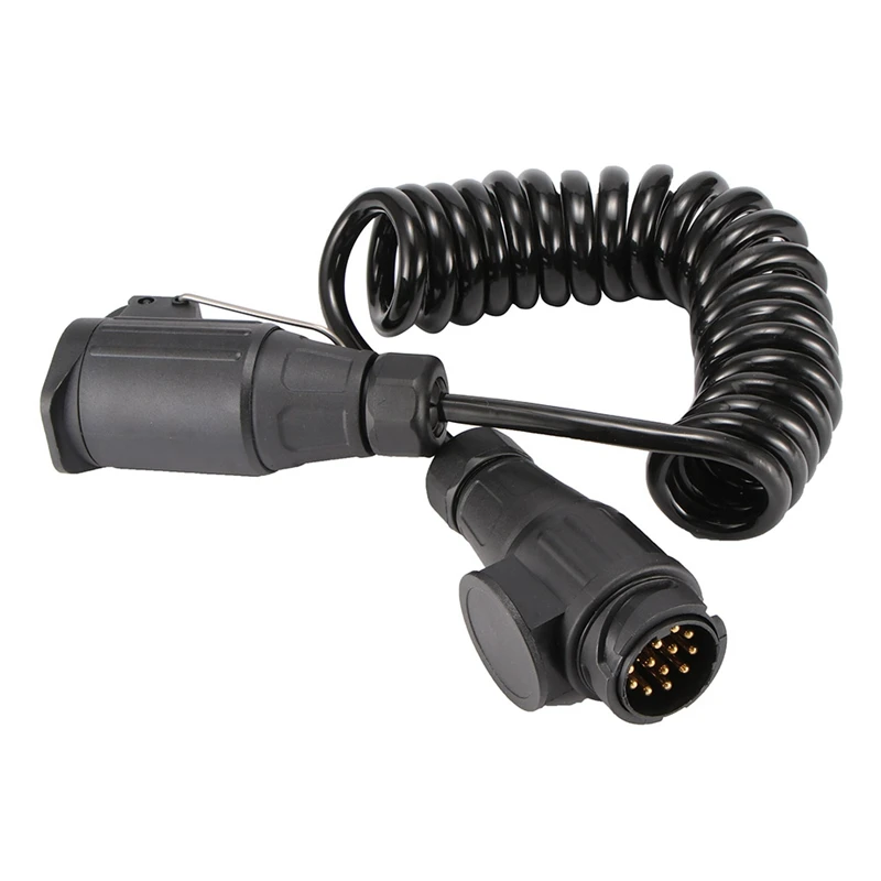 13 Pin Plug And 13 Pin Socket Trailer Plug With Spring Cable 300Cm Extension Wiring Caravan Connectors Car Accessories