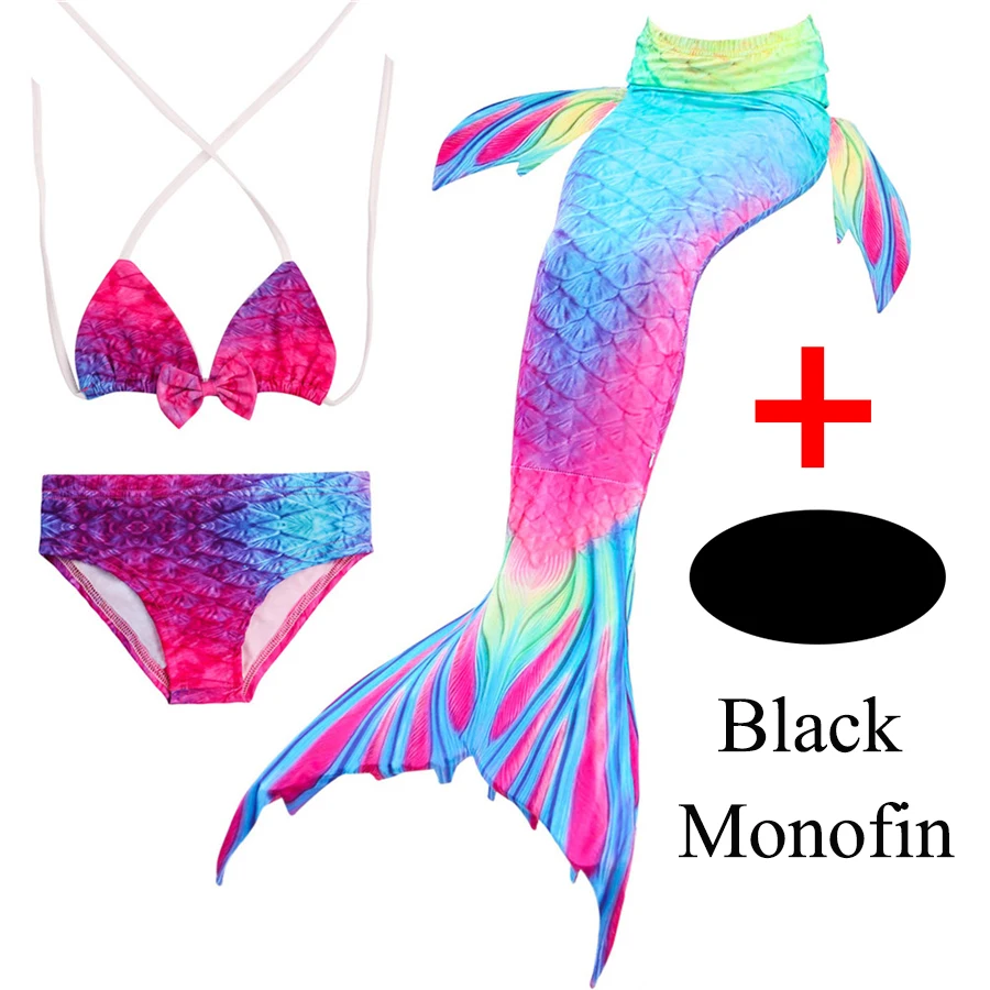 Girls Mermaid Tail with Flipper Children Bikini Swimsuit Cosplay Swimming Fins Kids Swimmable Mermaid Princess Costume & Monofin Girls Mermaid Tail with Flipper Children Bikini Swimsuit Cosplay Swimming Fins Kids Swimmable Mermaid Princess Costume & Monofin