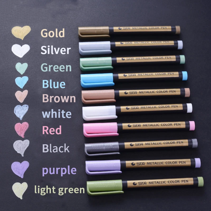 

bling 10 Colors Markers Pen Set Oil Brush Paint Pens Soft For Sketch Drawing Animation Markers Copic signature high light pen