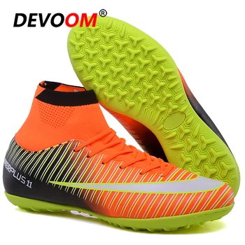 

Turf Indoor Black Men Soccer Shoes voetbal Training Football Boots High Ankle Man Sport Sneakers Soccer Cleats chaussure de foot