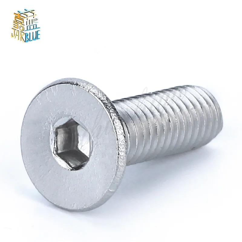 10PCS M8 Stainless steel A2 304 Hexagonal flat head bolts hex socket