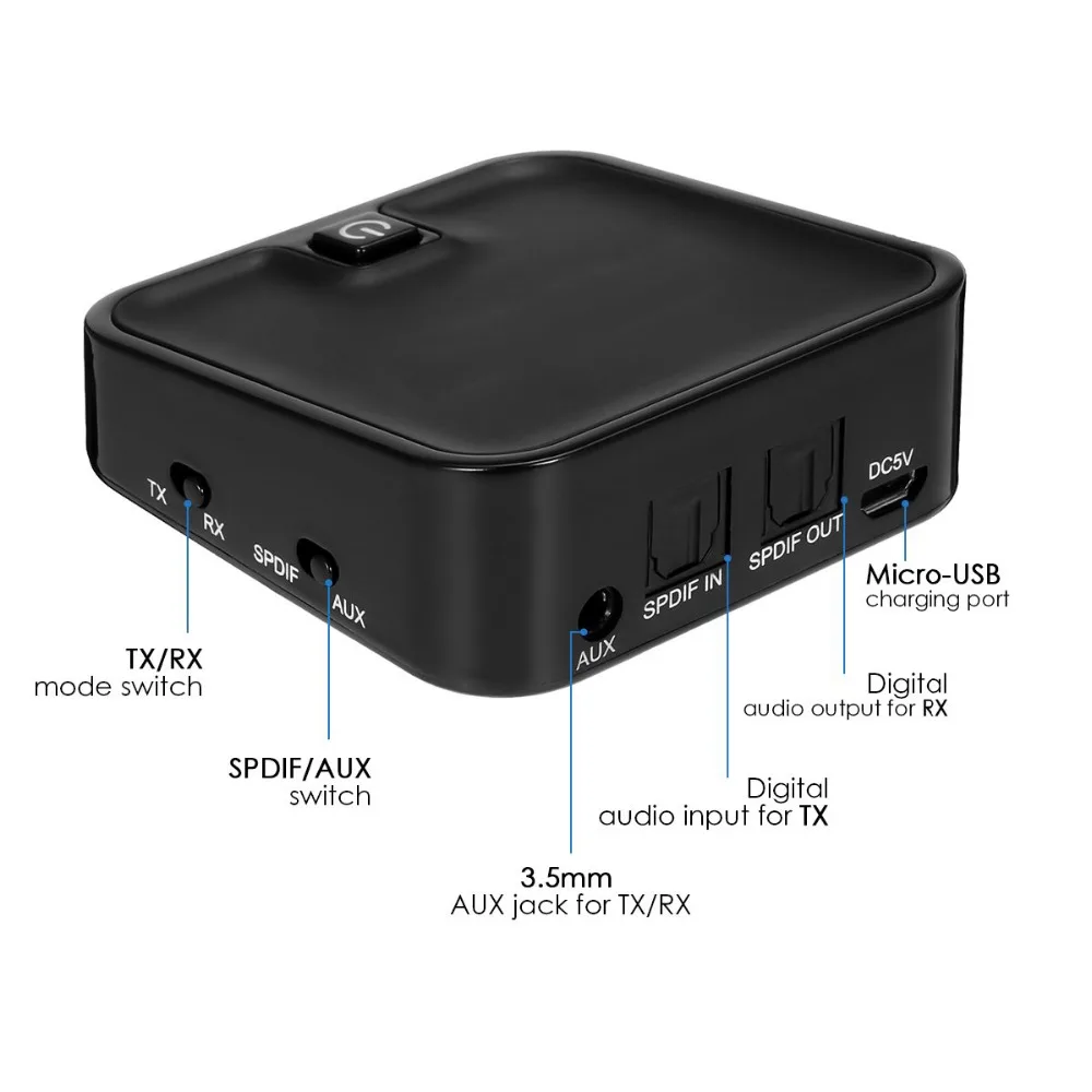 Bluetooth 4 1 CSR8670 Spdif Toslink Оптический RCA Aux 3 5 мм Aptx низкая задержка приемник передатчик