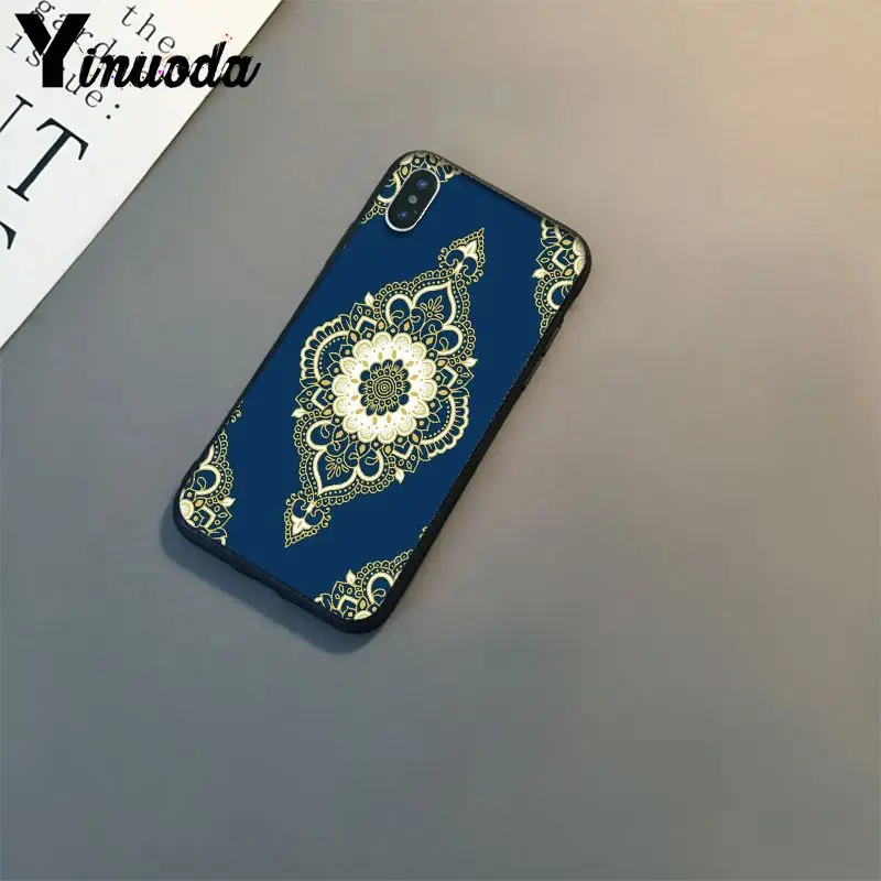 Blue totem mandala flower