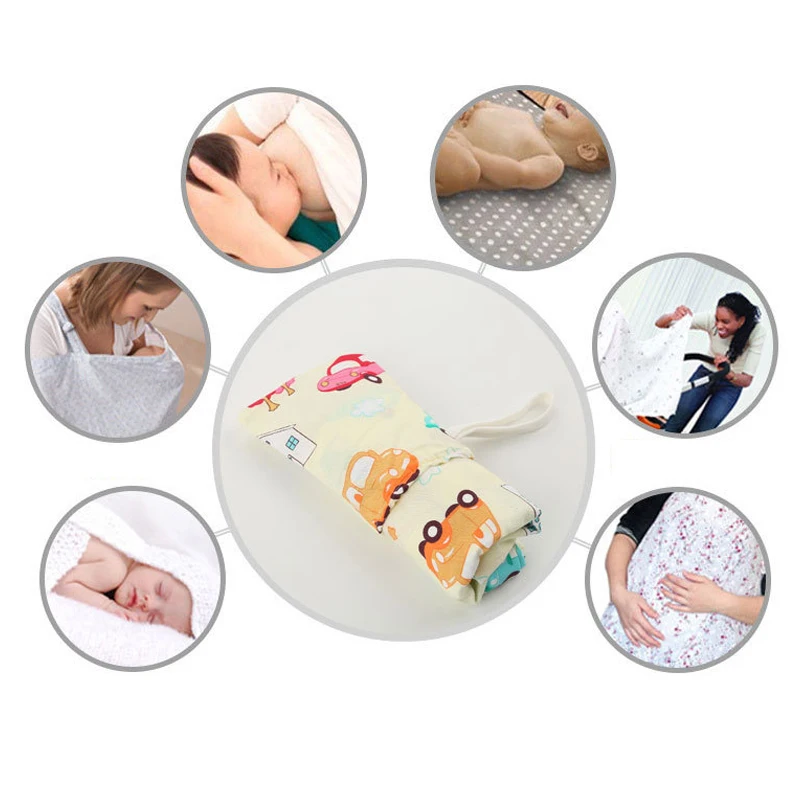 Jual 1 Pcs 100% Kapas Bernapas Menyusui Cover Muslin Bayi  S Apron Ibu Di Luar Ruangan Bayi Payudara Nursing Cover