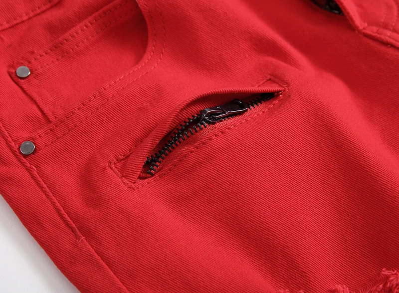 Новые мужские Проблемные Denim Moto Joggers промывают плиссированные джинсы брюки ретро отверстия Джинсовые шорты; деним шесть Стиль выбрать для